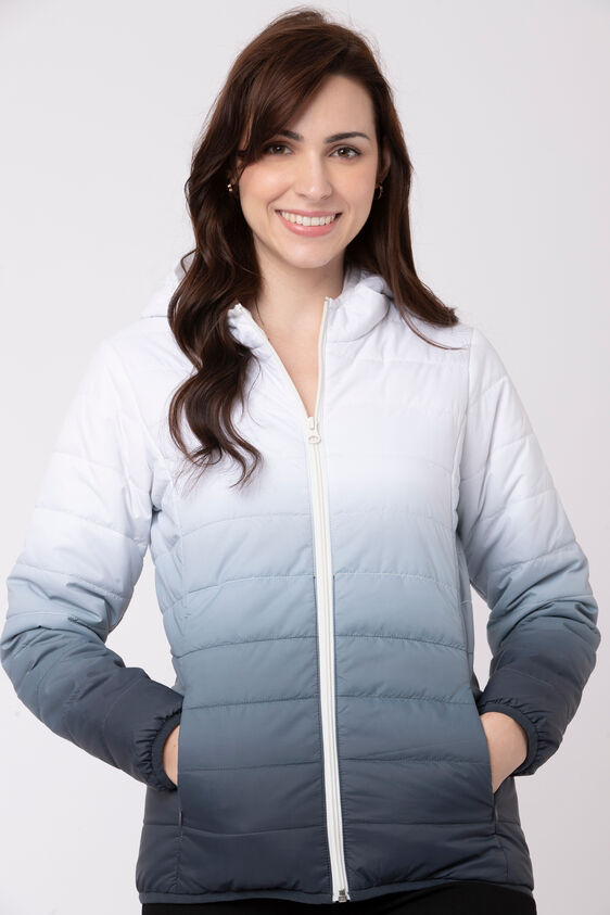Grey and White Self Design Straight Jacket, Grey, image 4